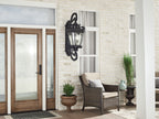 KICHLER 9559BKT Tournai 30" 4 Light Outdoor Post Light With Clear Seeded Glass In Textured Black