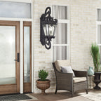 KICHLER 9559BKT Tournai 30" 4 Light Outdoor Post Light With Clear Seeded Glass In Textured Black