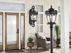 KICHLER 9559BKT Tournai 30" 4 Light Outdoor Post Light With Clear Seeded Glass In Textured Black