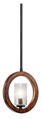 KICHLER 43189AUB Grand Bank 1 Light Convertible Mini Pendant Auburn Stain