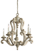 KICHLER 43256DAW Hayman Bay 29.75" 5 Light Chandelier in Distressed Antique White