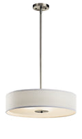 KICHLER 42121NI 20" 3 Light Convertible Pendant Brushed Nickel