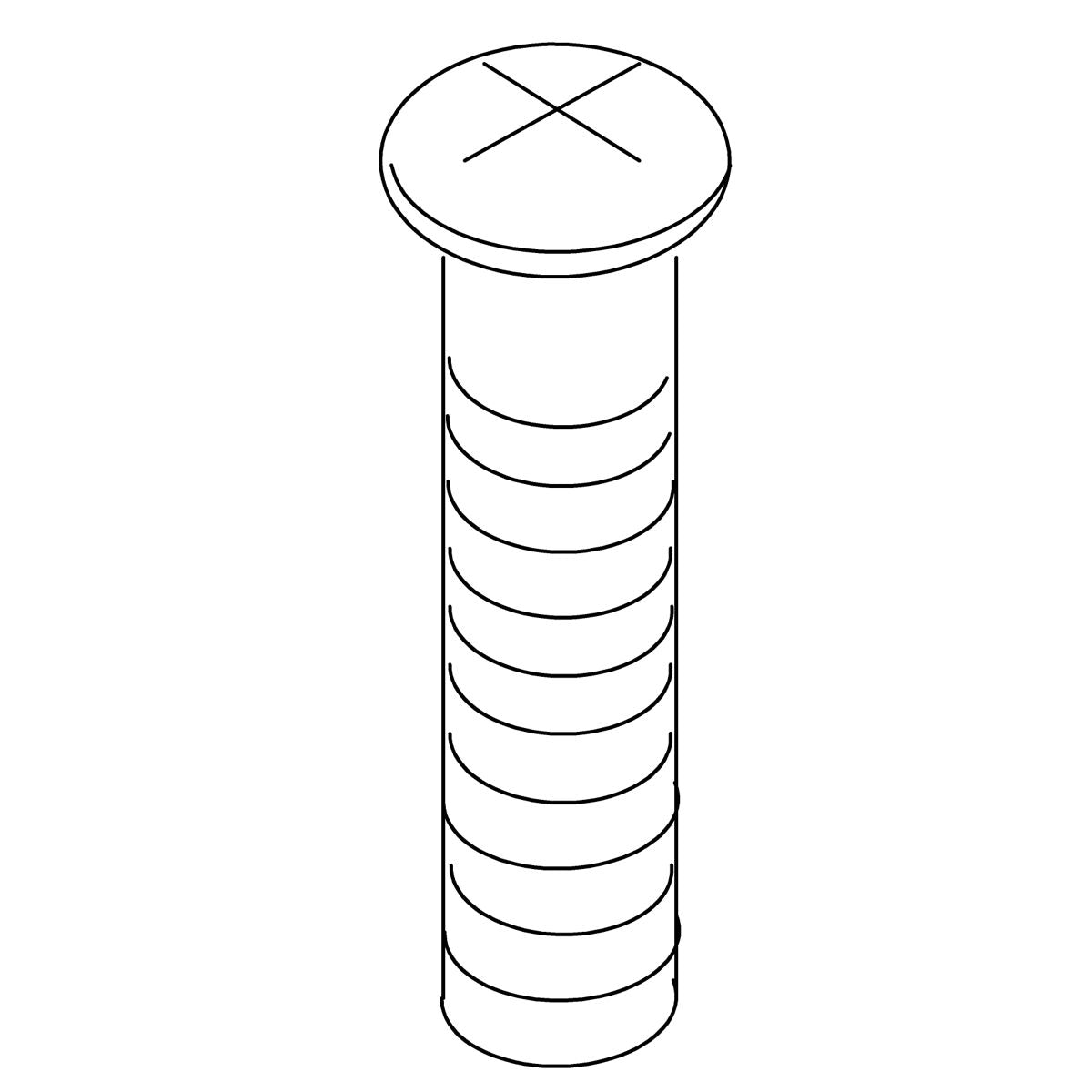 KOHLER K-50285 Screw, 8-32 X 2.000, Countersunk