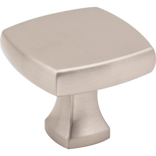 JEFFREY ALEXANDER 663SN Griffin 1-3/8" Length Square Knob - Satin Nickel