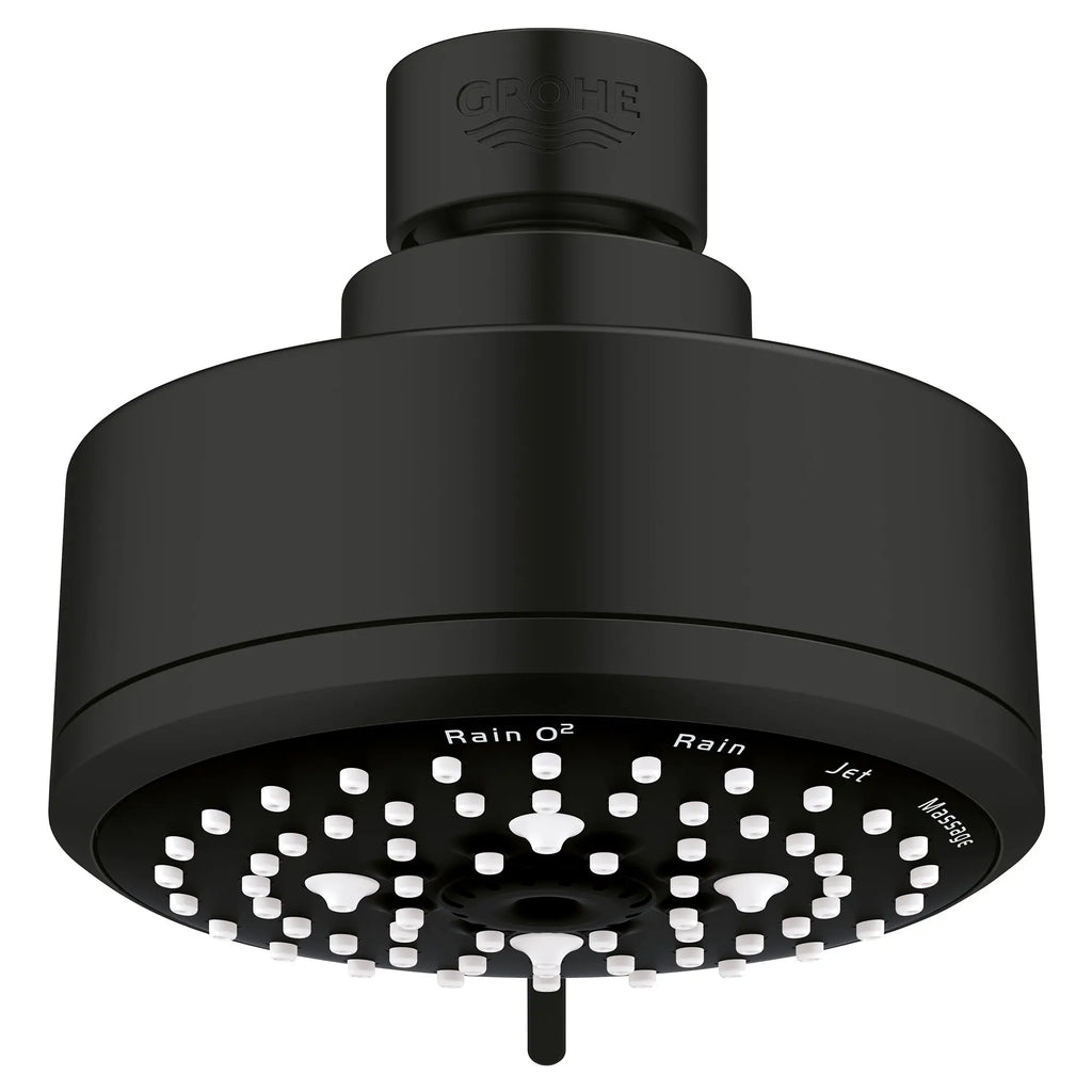 GROHE 260432431 Tempesta 100 Shower Head, 4" - 4 Sprays, 1.75 gpm - Matte Black