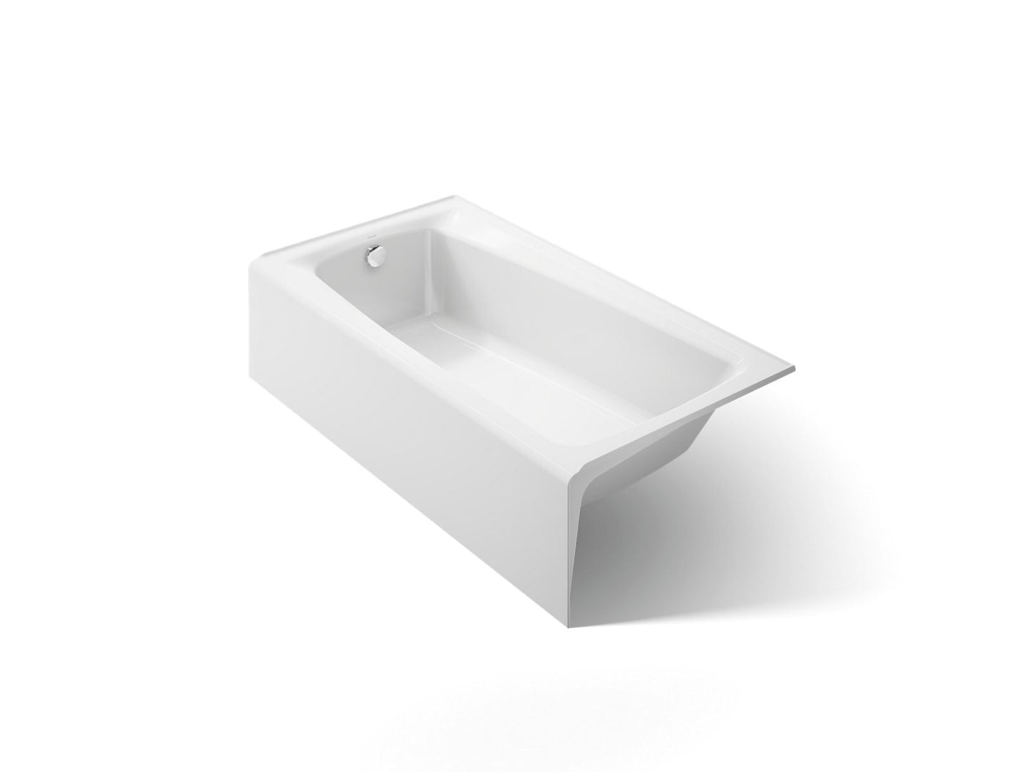 KOHLER K-505-0 Mendota 60" x 32" alcove bath, left drain - White