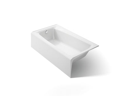 KOHLER K-505-0 Mendota 60" x 32" alcove bath, left drain - White