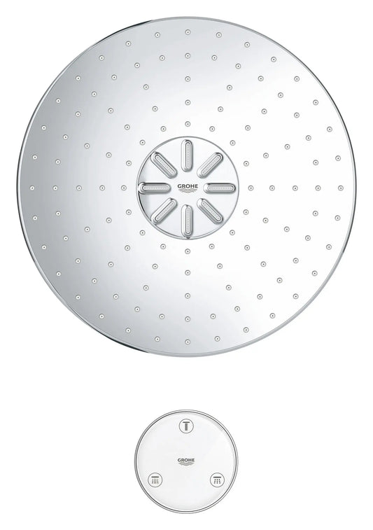 GROHE Rainshower Shower Head with Remote, 12" - 2 Sprays, 1.75 GPM - Chrome, 26644000