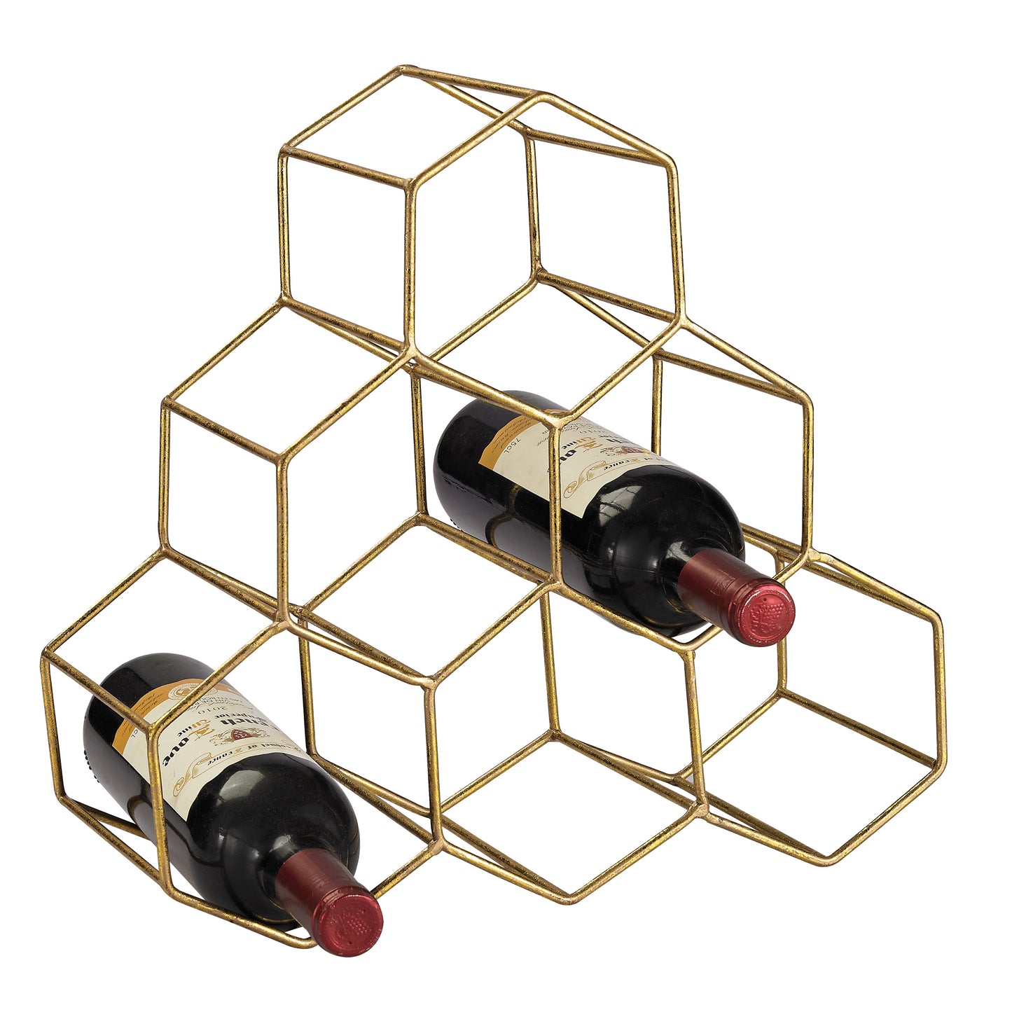 ELK STUDIO 51-026 Angular Study Wine Rack - Gold