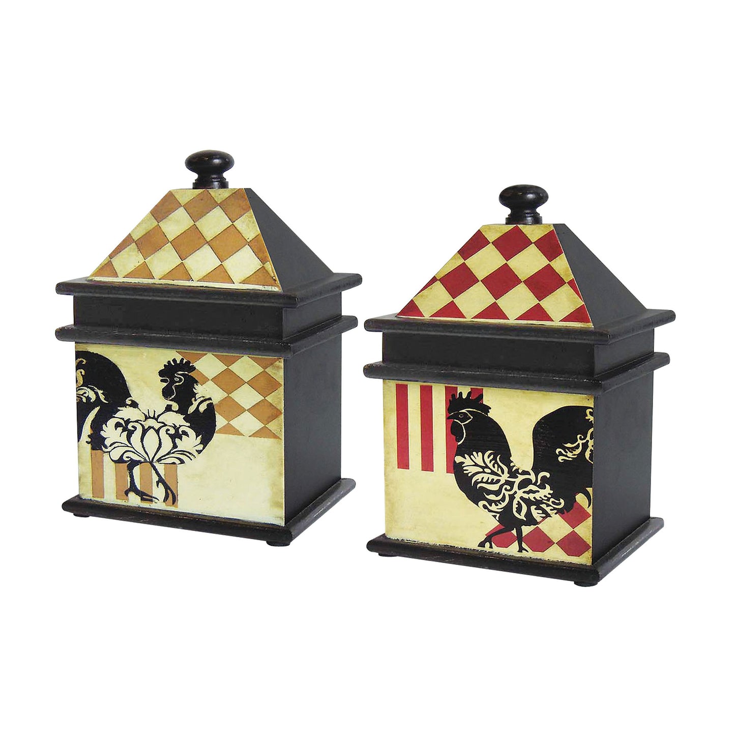 ELK STUDIO 51-9267 Harlequin Rooster Boxes (Set of 2)