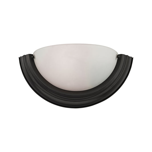 THOMAS 5151WS/10 1-Light Wall Sconce in OILED RUBBED BRONZE with White Glass