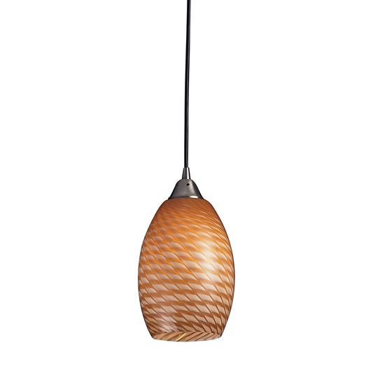 ELK SHOWROOM 517-1C Mulinello 6'' Wide 1-Light Mini Pendant - Satin Nickel