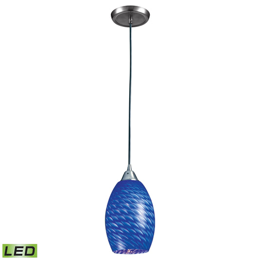 ELK SHOWROOM 517-1S-LED Mulinello 6'' Wide 1-Light Pendant - Satin Nickel (LED)