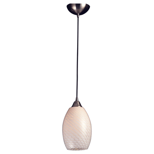 ELK SHOWROOM 517-1WS Mulinello 6'' Wide 1-Light Pendant - Satin Nickel