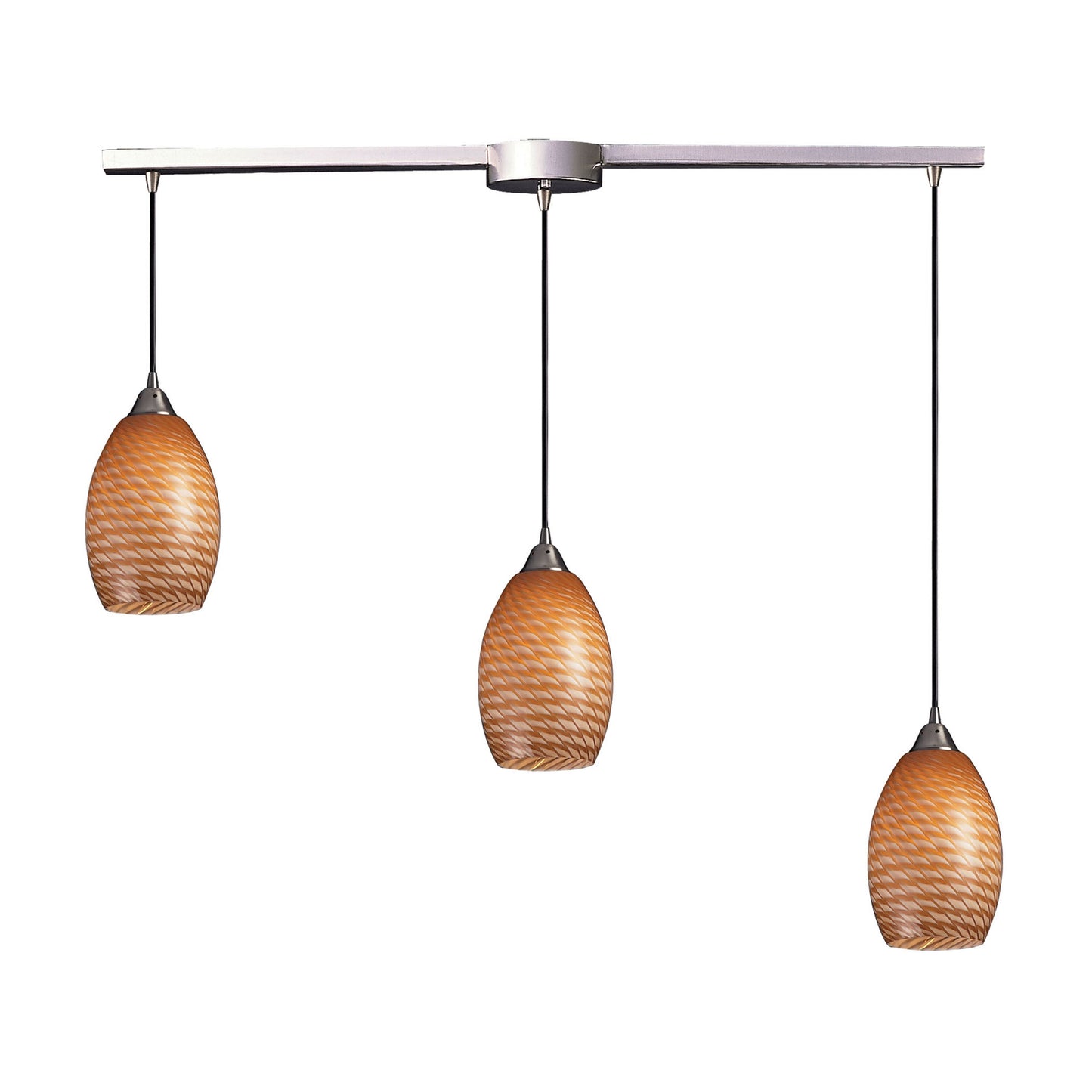 ELK SHOWROOM 517-3L-C Mulinello 5'' Wide 3-Light Mini Pendant - Satin Nickel