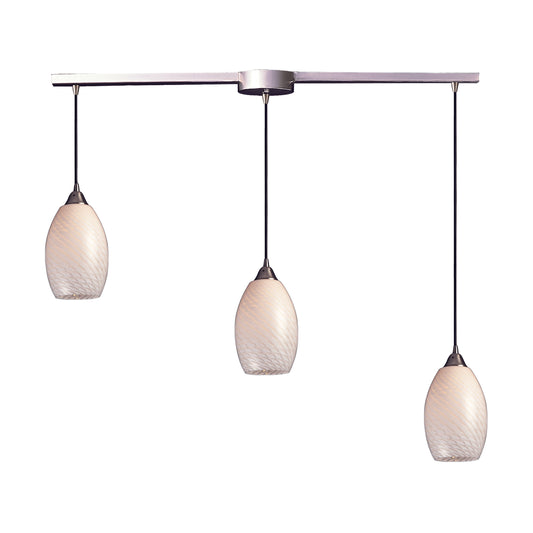 ELK SHOWROOM 517-3L-WS Mulinello 36'' Wide 3-Light Pendant - Satin Nickel