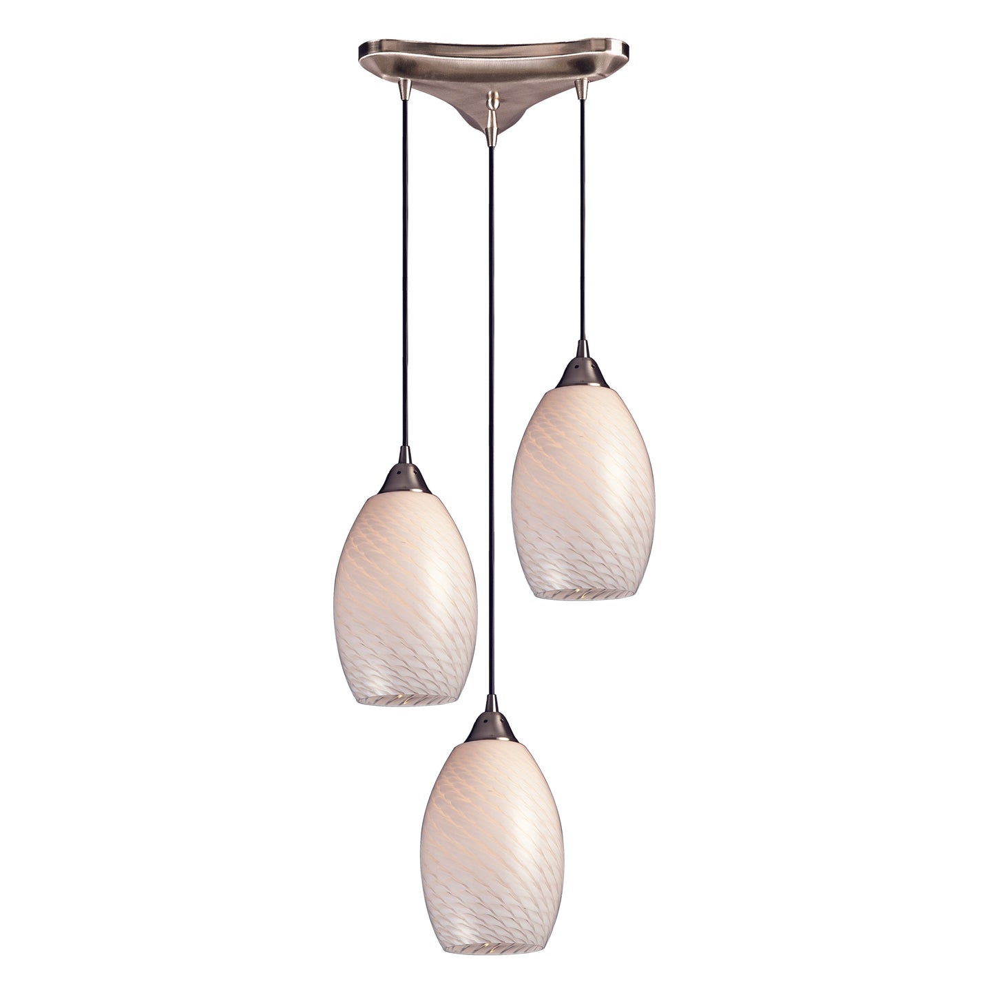 ELK SHOWROOM 517-3WS Mulinello 10'' Wide 3-Light Pendant - Satin Nickel