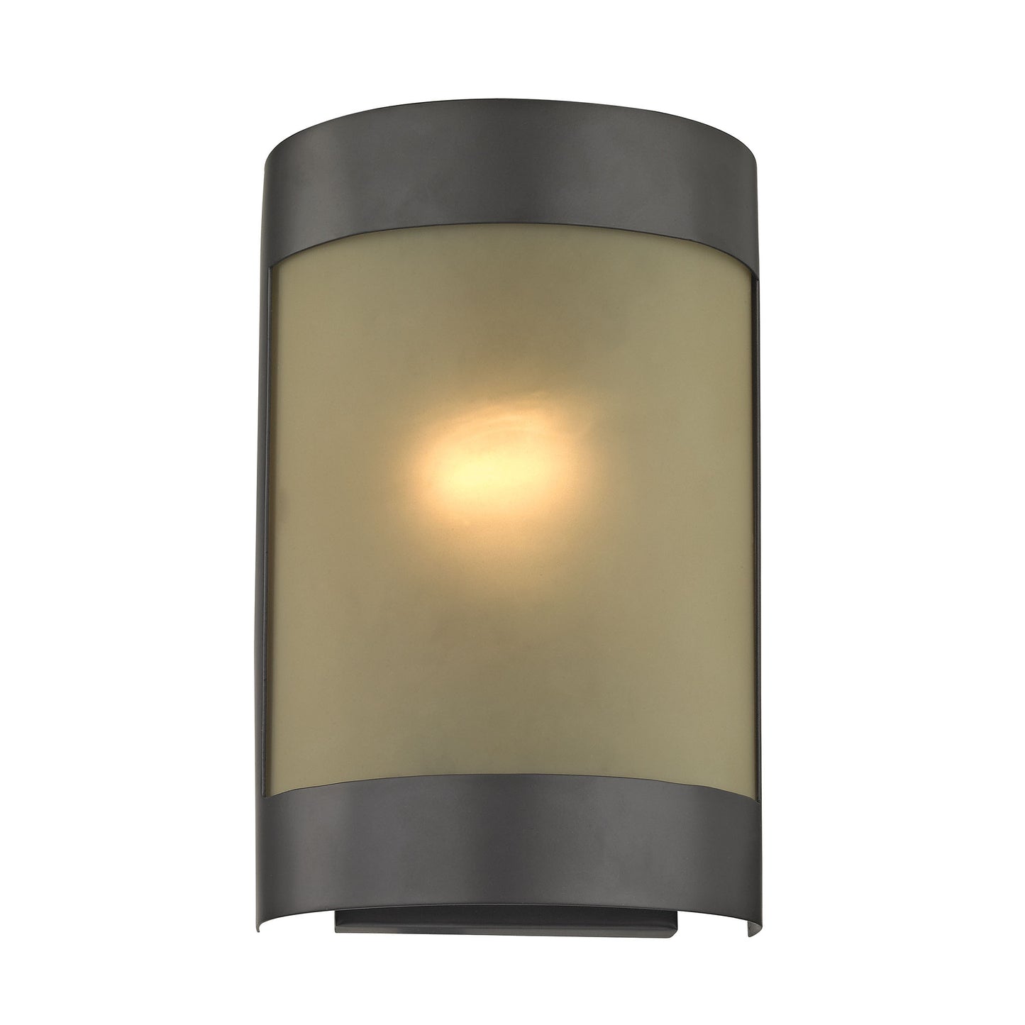 THOMAS 5181WS/10 1-Light Wall Sconce in Oil Rubbed Bronze with Light Amber Glass