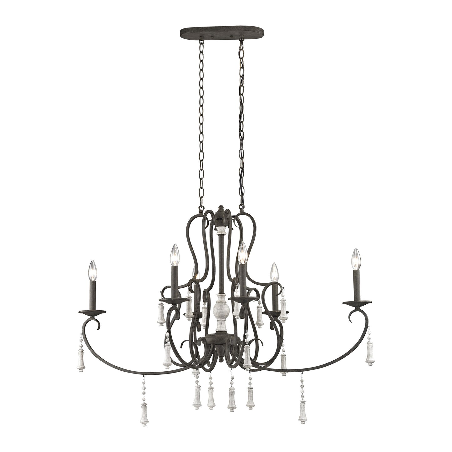 ELK SHOWROOM 52023/6 Porto Cristo 42'' Wide 6-Light Chandelier - Brown