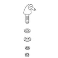 KOHLER Lustra Check Hinge Kit - Black Black, K-52038-7