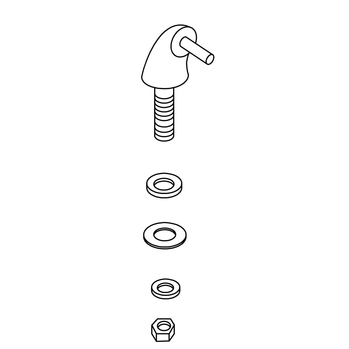 KOHLER Lustra Check Hinge Kit - Black Black, K-52038-7