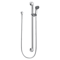 MOEN 52236GBM25 Commercial Brushed Nickel Slide Bar/Grab Bar Shower - Chrome/Stainless