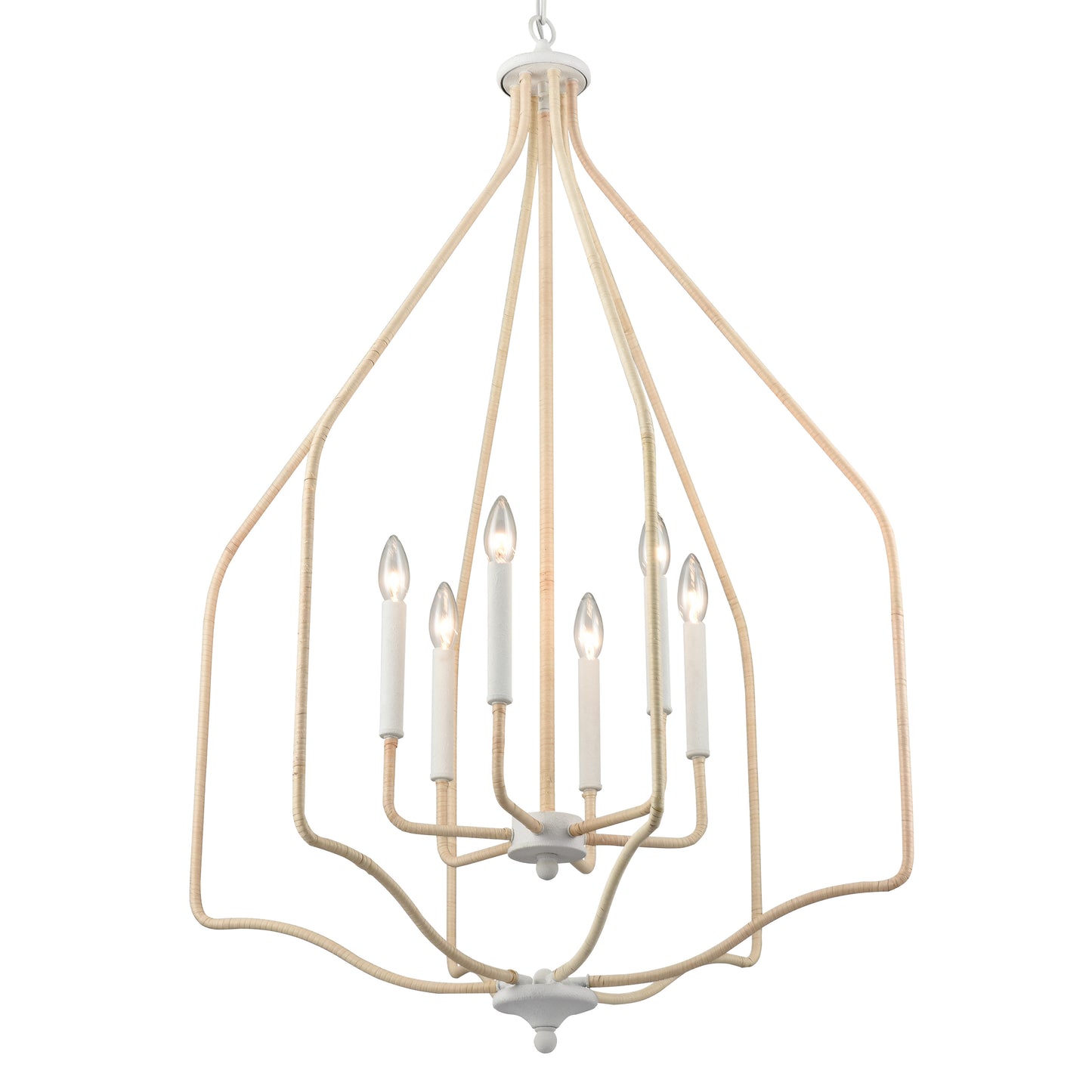 ELK SHOWROOM 52277/6 Breezeway 28'' Wide 6-Light Pendant - White Coral