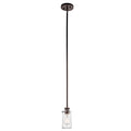 KICHLER 43060OZ Braelyn 8.5" 1 Light Mini Pendant With Clear Seeded Glass Olde Bronze
