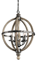 KICHLER 43324DAG Evan Five Light Chandelier Distressed Antique Gray