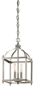 KICHLER 42565NI Larkin 14.75" 2 Light Pendant In Brushed Nickel