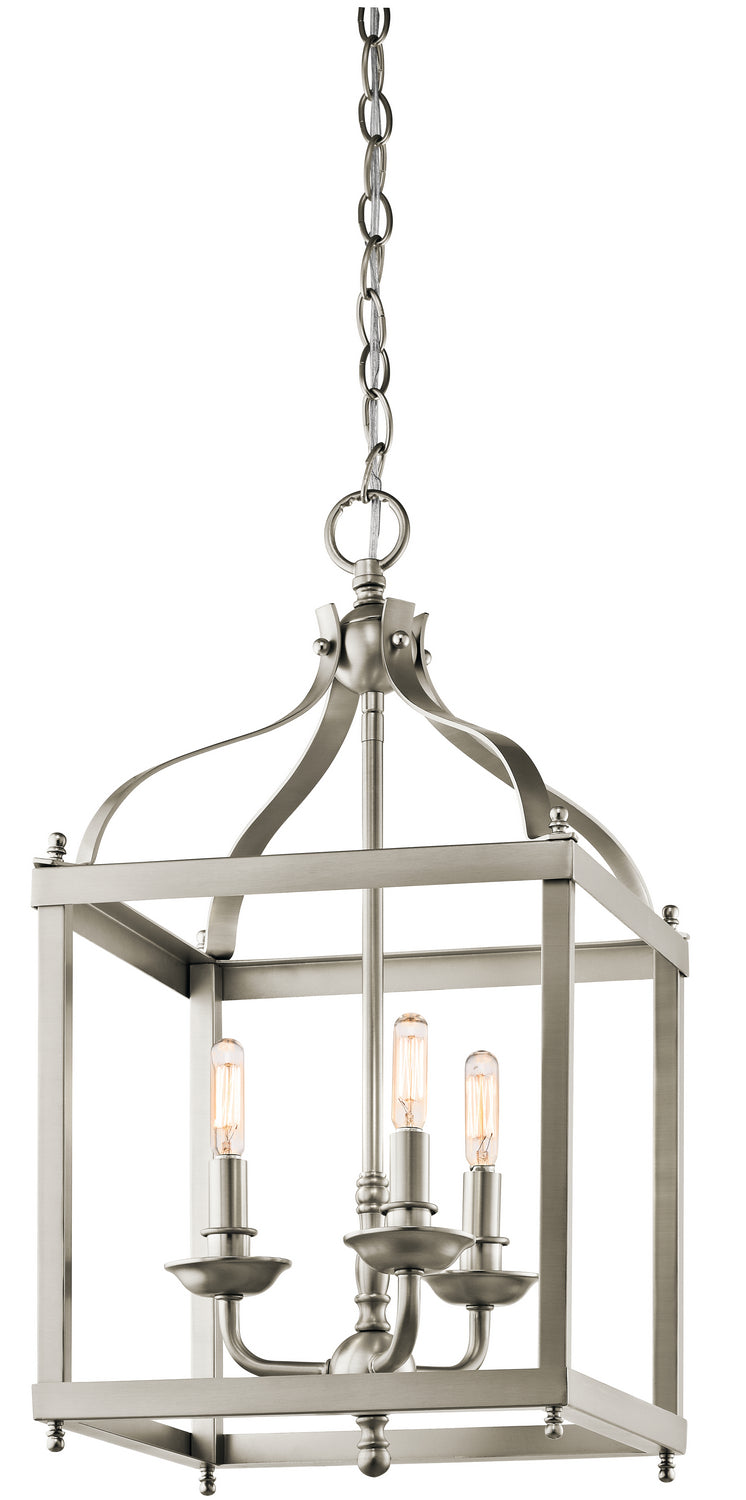 KICHLER 42566NI Larkin 22.25" 3 Light Pendant In Brushed Nickel