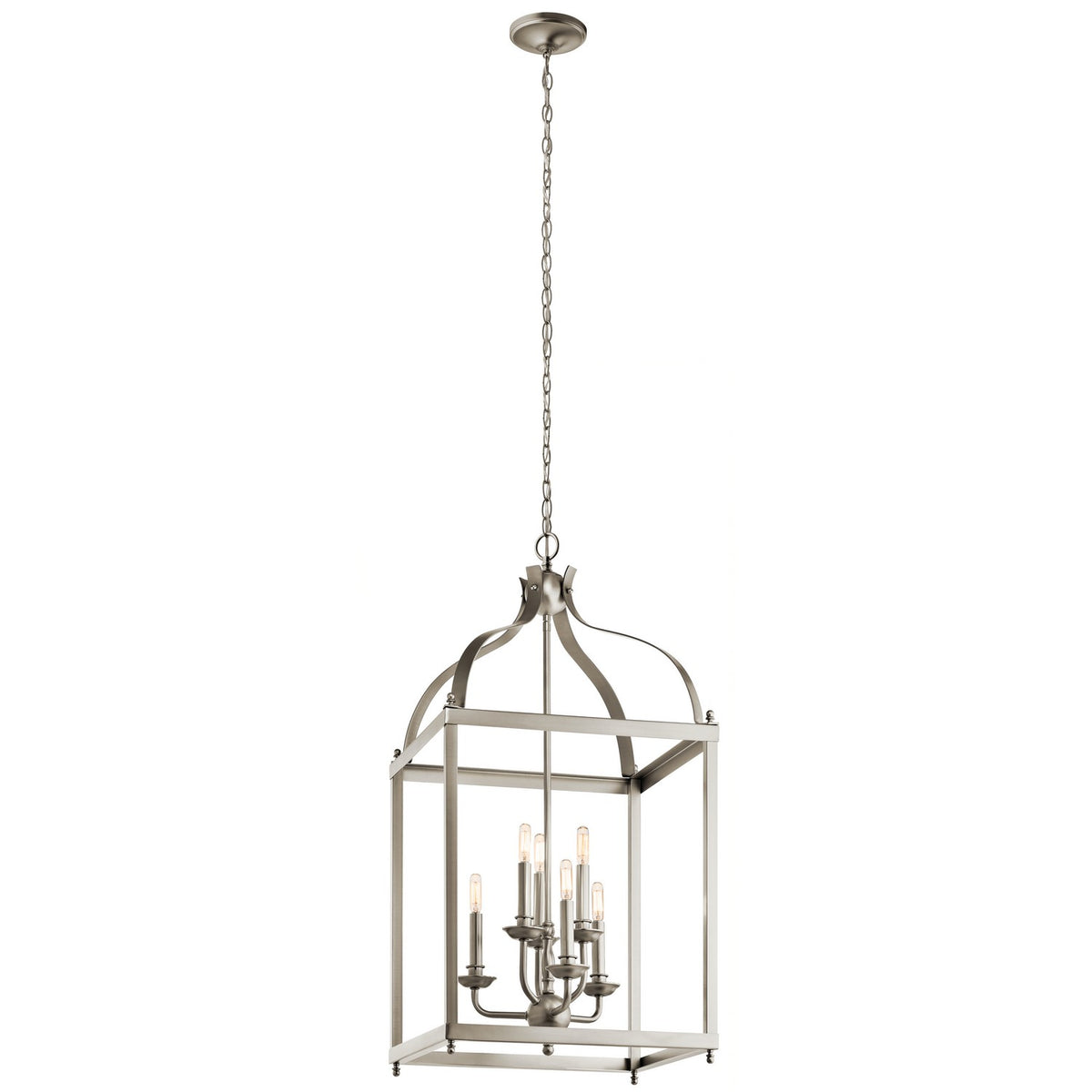 KICHLER 42568NI Larkin 36.25" 6 Light Pendant In Brushed Nickel