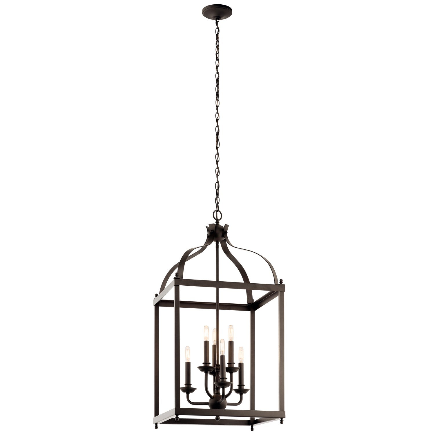KICHLER 42568OZ Larkin 36.25" 6 Light Pendant In Olde Bronze