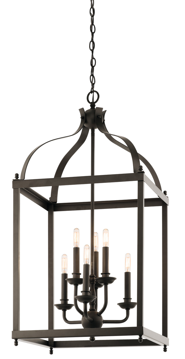 KICHLER 42568OZ Larkin 36.25" 6 Light Pendant In Olde Bronze