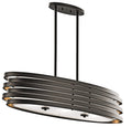KICHLER 43303OZ Roswell 3 Light Oval Chandelier Olde Bronze