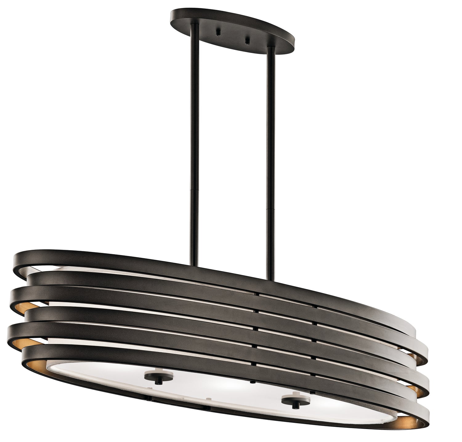 KICHLER 43303OZ Roswell 3 Light Oval Chandelier Olde Bronze
