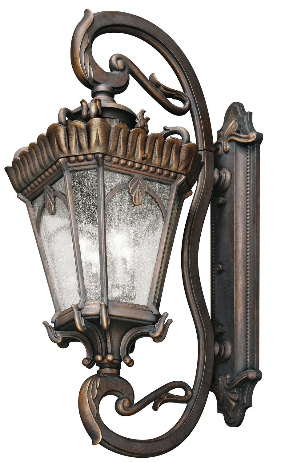 KICHLER 9360LD Tournai 46" 4 Light Outdoor Wall Light With Clear Seeded Glass In Londonderry