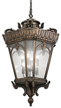 KICHLER 9568LD Tournai 123" 8 Light Outdoor Pendant Light With Clear Seeded Glass In Londonderry