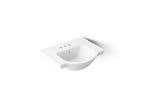 KOHLER K-5247-4-0 Veer 21" Square Pedestal Bathroom Sink - White