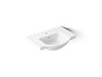 KOHLER K-5248-1-0 Veer 24" Square Pedestal Bathroom Sink - White