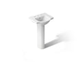 KOHLER K-5265-8-0 Veer 21" Rectangular Pedestal Bathroom Sink - White