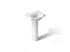 KOHLER K-5265-8-0 Veer 21" Rectangular Pedestal Bathroom Sink - White
