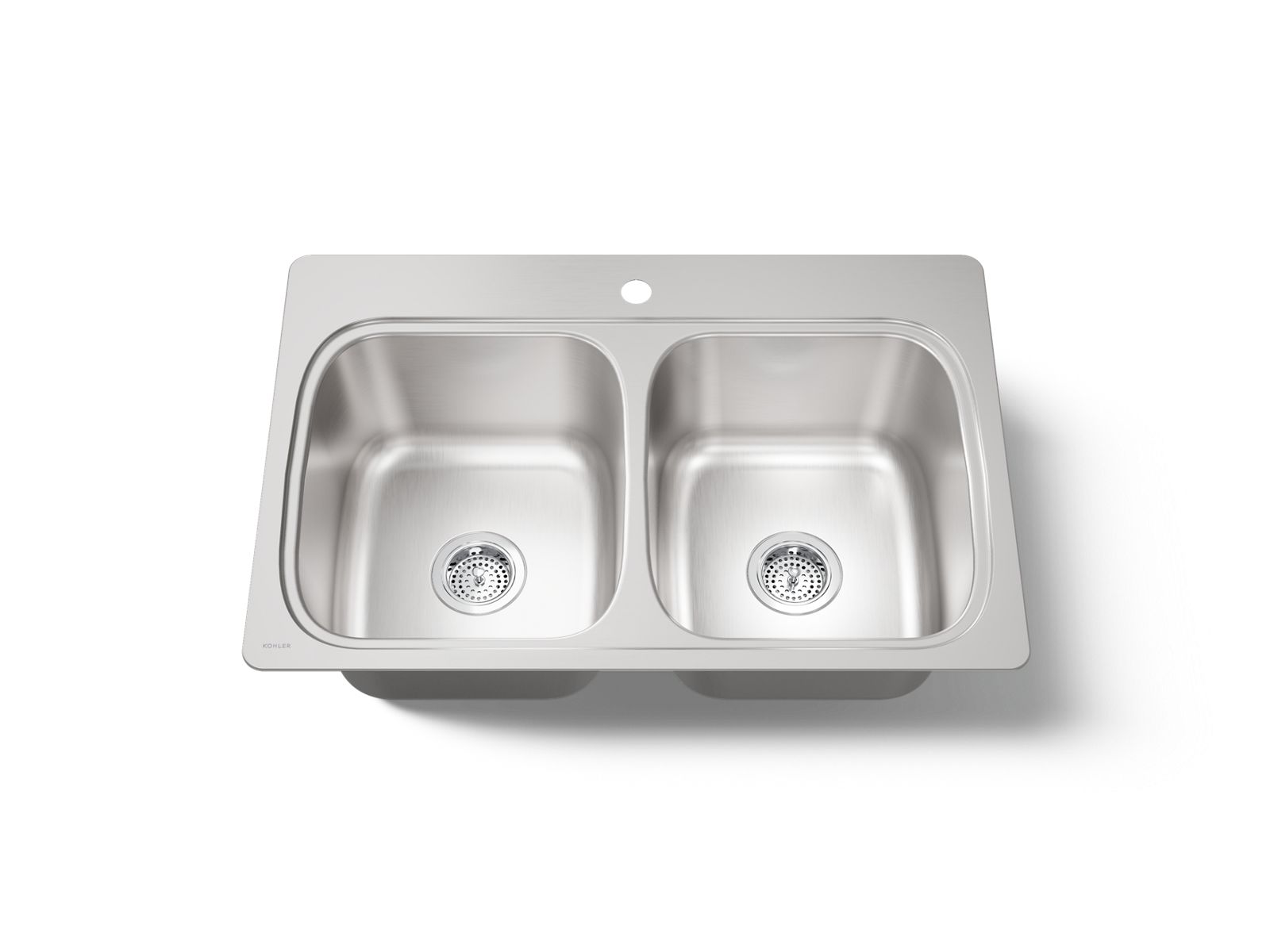 KOHLER K-5267-1-NA Verse 33" Top-Mount Double-Bowl Kitchen Sink - Stainless Steel