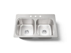 KOHLER K-5267-3-NA Verse 33" Top-Mount Double-Bowl Kitchen Sink - Stainless Steel