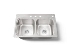 KOHLER K-5267-4-NA Verse 33" Top-Mount Double-Bowl Kitchen Sink - Stainless Steel