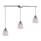 ELK SHOWROOM 527-3L-CR Pierra 36'' Wide 3-Light Pendant - Satin Nickel with Creme Lilac Swirl