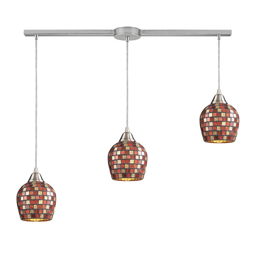 ELK SHOWROOM 528-3L-MLT Fusion 36'' Wide 3-Light Multi Pendant - Satin Nickel