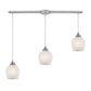 ELK SHOWROOM 528-3L-WHT Fusion 36'' Wide 3-Light Pendant - Satin Nickel with White Mosaic