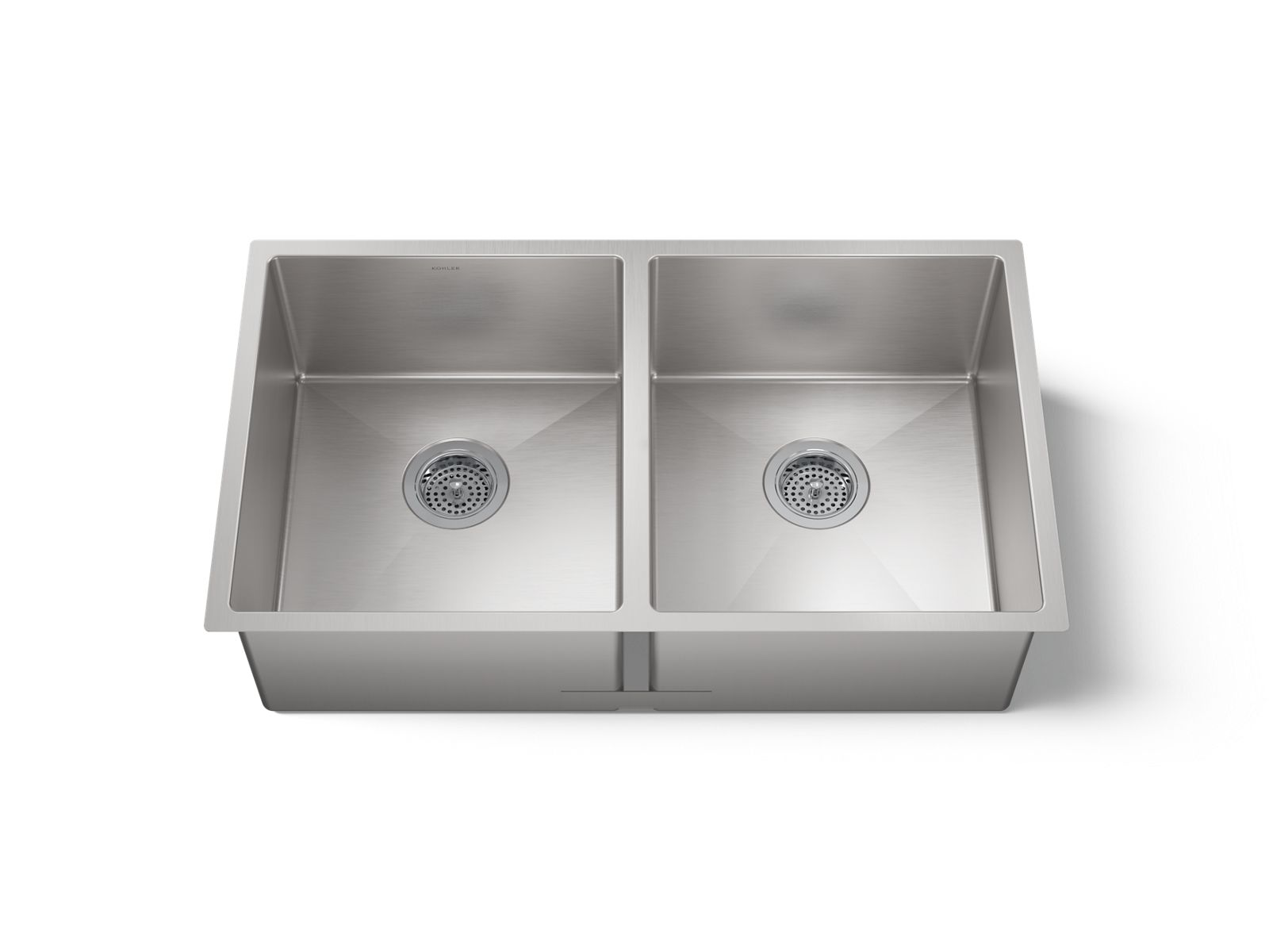 KOHLER K-5281-NA Strive 32" undermount double-bowl kitchen sink with accessories - Stainless Steel