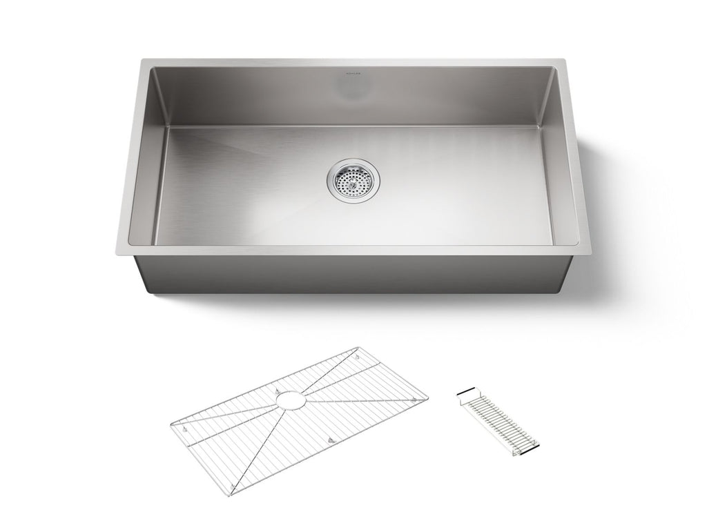 KOHLER K-5283-NA Strive 35" Undermount Single-Bowl Kitchen Sink - Stainless Steel